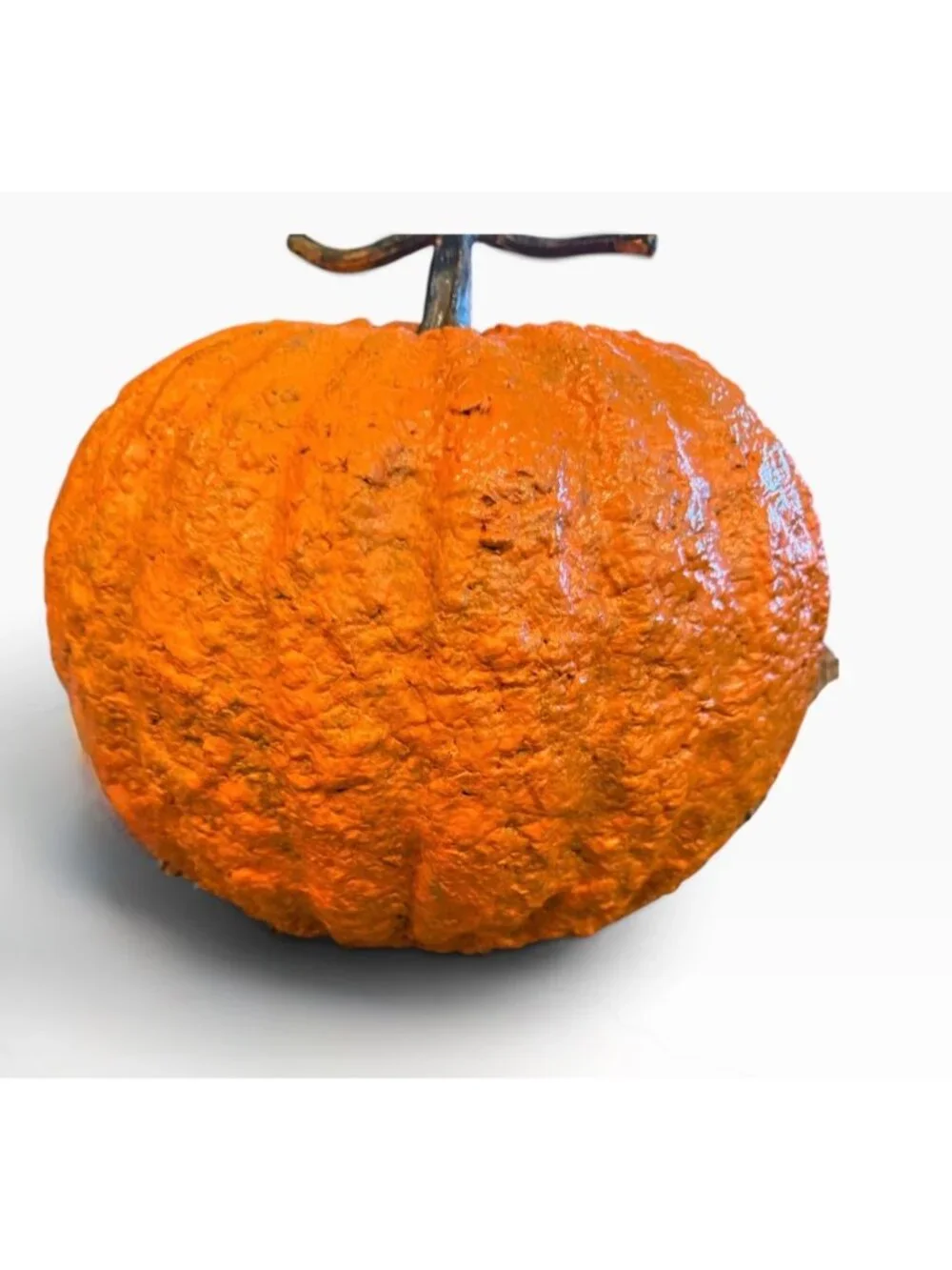 Ugly Creepy Handmade Halloween Paper Mache Pumpkin Head Decoration 12